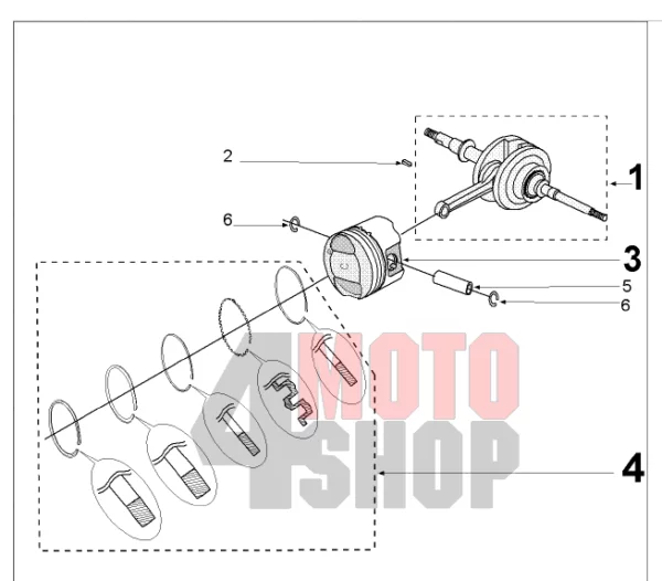 crankshaft wał i tłok