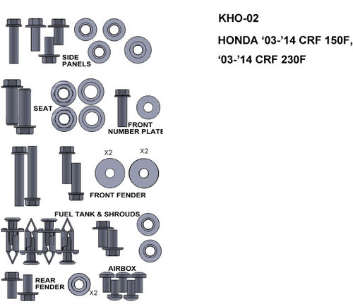 Zestaw śrub Keiti do Honda CRF150F/CRF230F 2003-2014