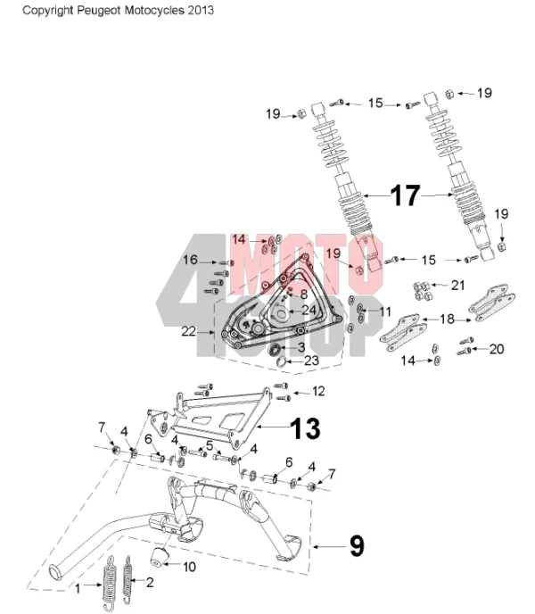 Metropolis 400 E4 amortyzatpor nozka centralna